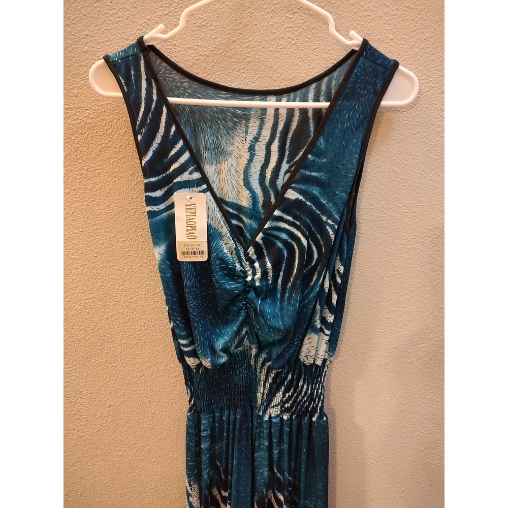 Jumpsuit Wide Leg Flora Sleeveless Side Pull On Resort Wear Party Flowy Medium